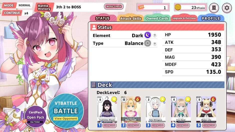 Скриншот 1 из VTuber Battle: It’s Not About Subscribers! It’s All About Power!