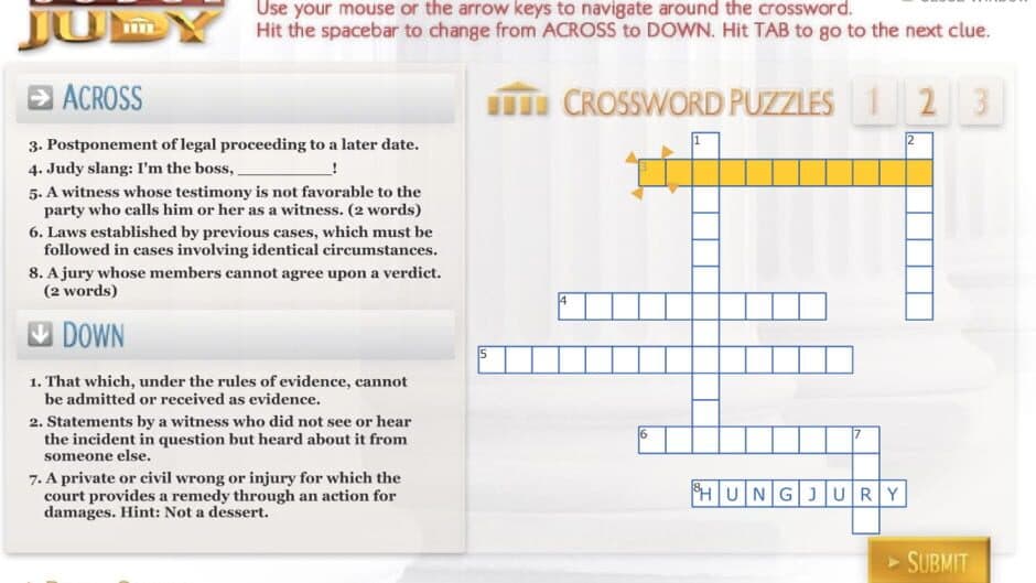 Скриншот 1 из Judge Judy: Crossword Puzzles