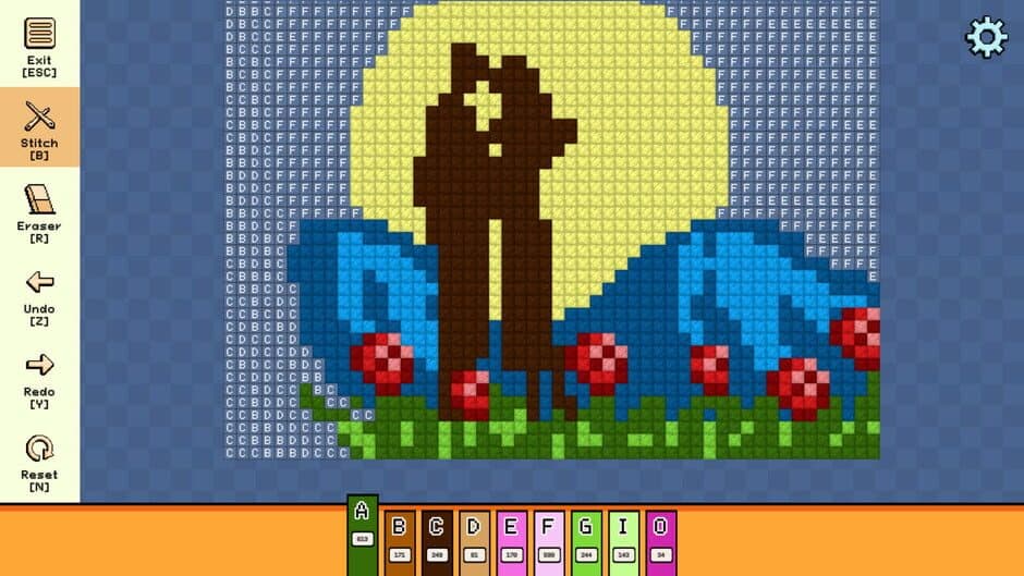 Скриншот 1 из Pixel Cross Stitch: Color by Number - Valentine's Day Pack