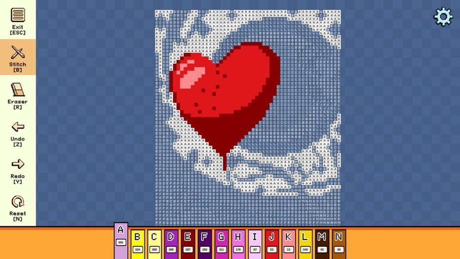 Скриншот 2 из Pixel Cross Stitch: Color by Number - Valentine's Day Pack