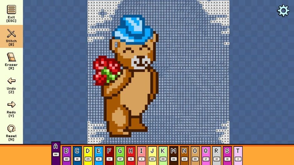 Скриншот 3 из Pixel Cross Stitch: Color by Number - Valentine's Day Pack