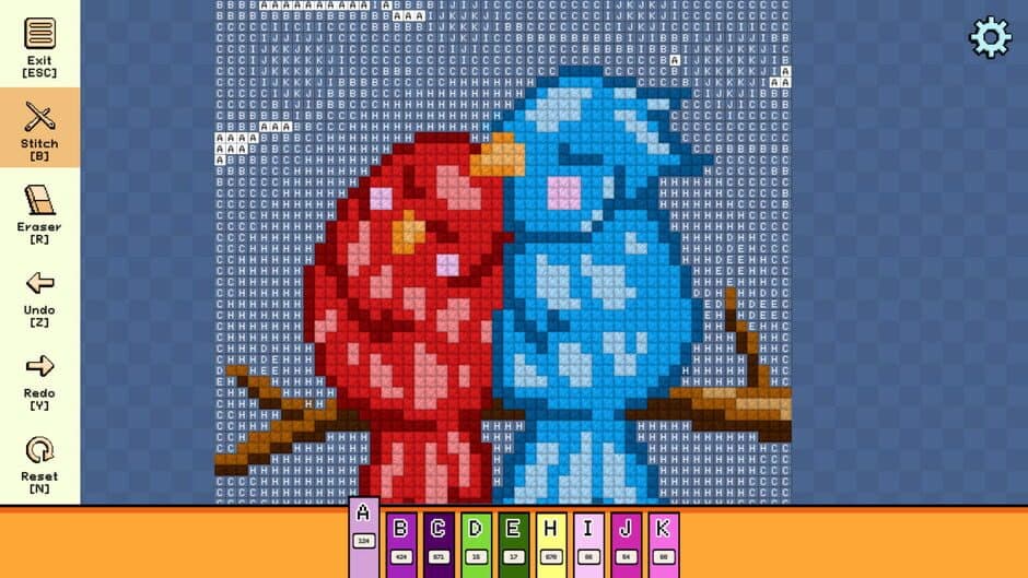 Скриншот 4 из Pixel Cross Stitch: Color by Number - Valentine's Day Pack