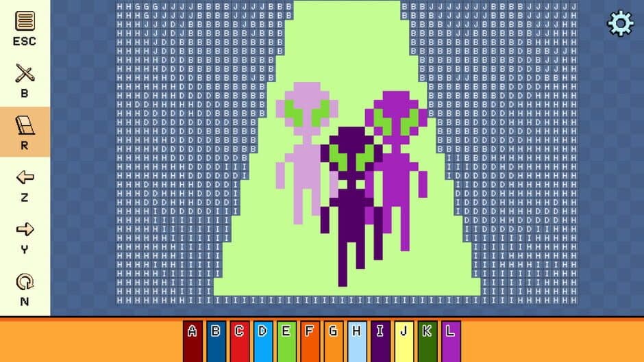 Скриншот 2 из Pixel Cross Stitch: Color by Number - Alien Worlds Pack 2