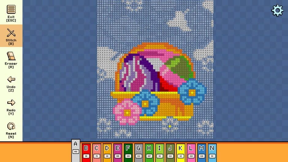 Скриншот 2 из Pixel Cross Stitch: Color by Number - Easter Pack