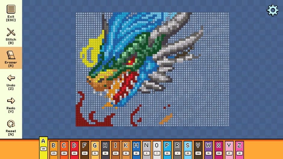 Скриншот 4 из Pixel Cross Stitch: Color by Number - Fantasy Medieval Pack 3