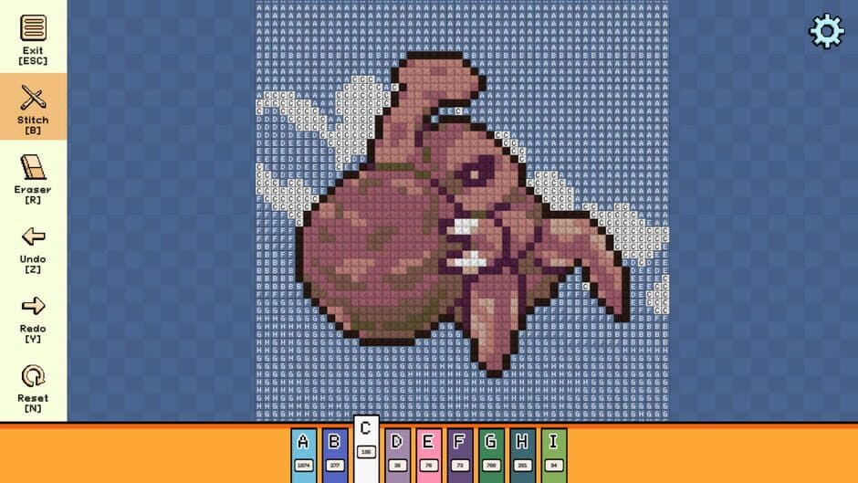 Скриншот 1 из Pixel Cross Stitch: Color by Number - Menacing Monsters Pack