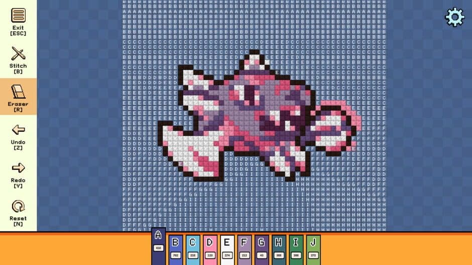 Скриншот 4 из Pixel Cross Stitch: Color by Number - Menacing Monsters Pack