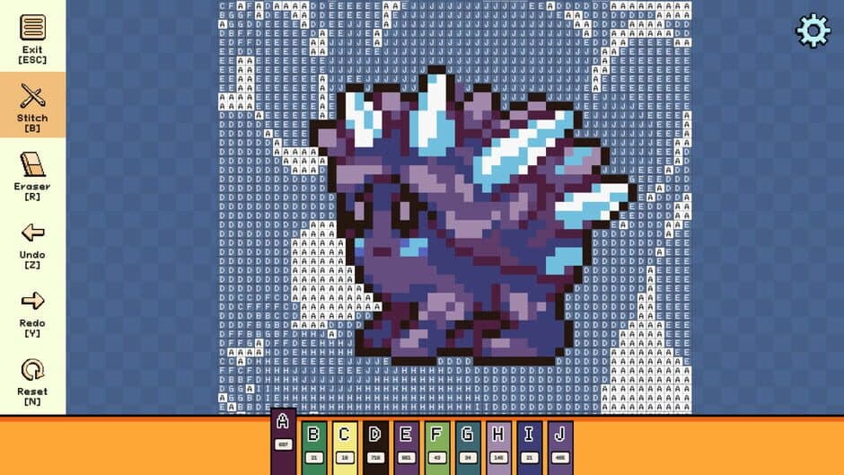Скриншот 1 из Pixel Cross Stitch: Menacing Monsters Pack 2