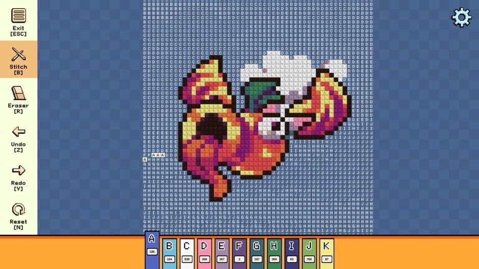 Скриншот 4 из Pixel Cross Stitch: Menacing Monsters Pack 2