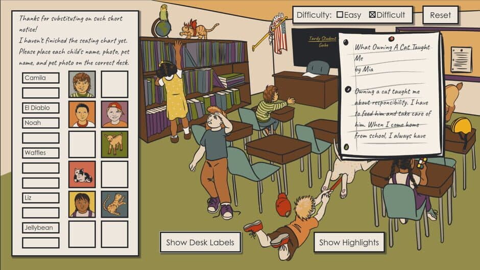 Скриншот 1 из Deductopia Chapter 1: Bring Your Pet to School Day