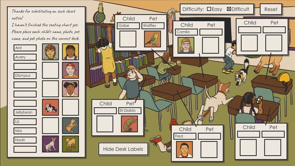 Скриншот 4 из Deductopia Chapter 1: Bring Your Pet to School Day