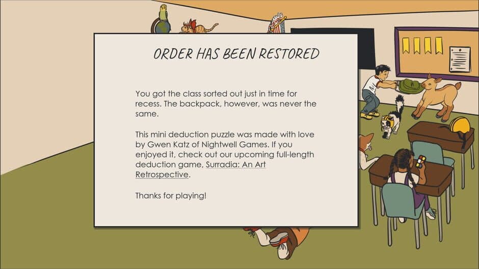 Скриншот 5 из Deductopia Chapter 1: Bring Your Pet to School Day