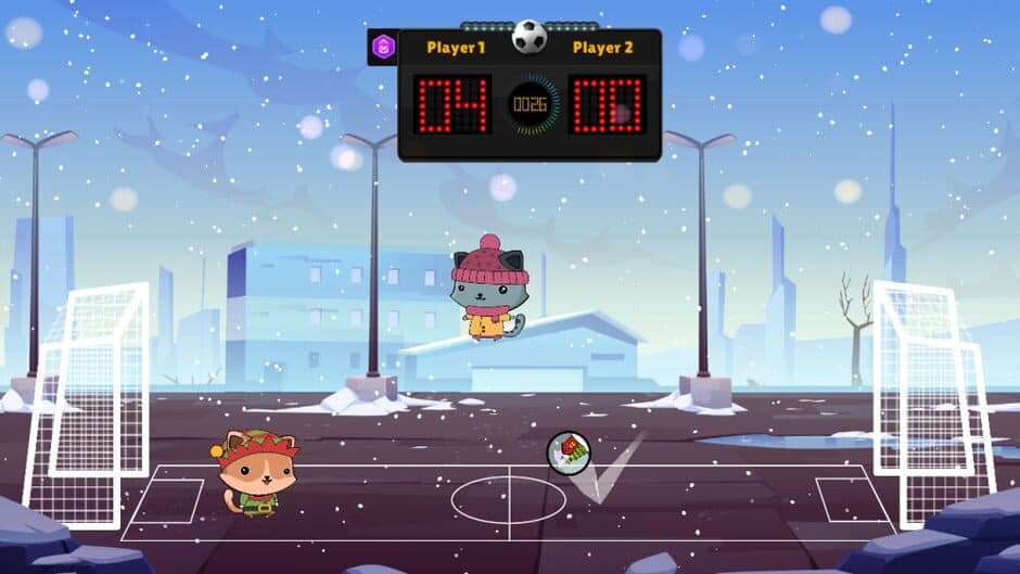 Скриншот 5 из Kitten's Head Football: Winter Edition