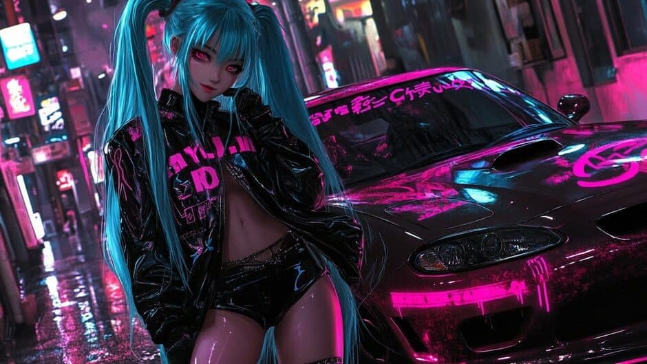 Скриншот 2 из Anime Girls: JDM Car Passion Puzzle
