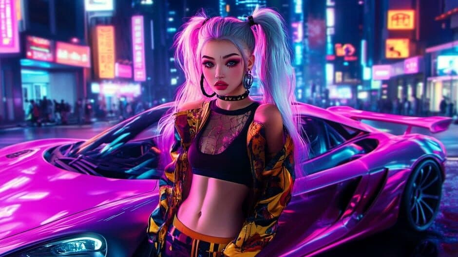 Скриншот 3 из Anime Girls: JDM Car Passion Puzzle