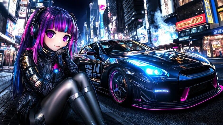 Скриншот 5 из Anime Girls: JDM Car Passion Puzzle