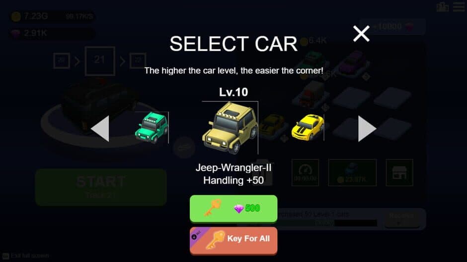 Скриншот 1 из Mini Drift Car: All Cars Key
