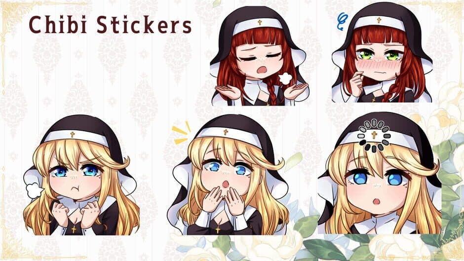 Скриншот 1 из Tentacles Party With Nuns Chibi Stickers