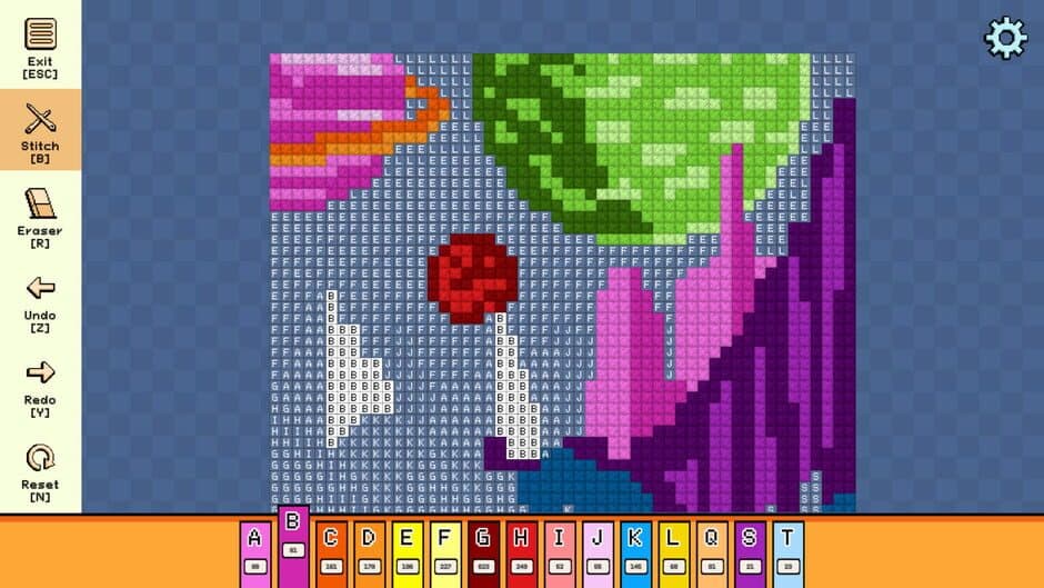 Скриншот 3 из Pixel Cross Stitch: Color by Number - Alien Worlds Pack 3