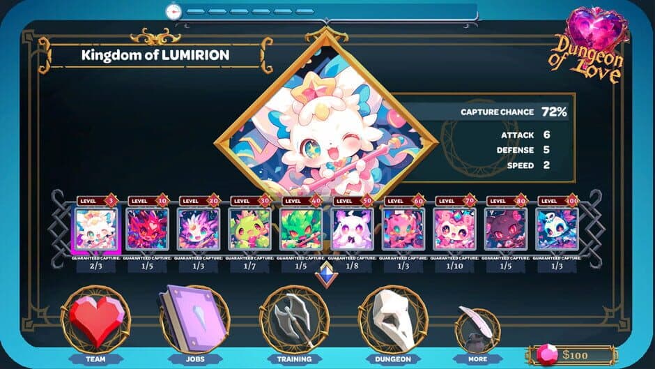 Скриншот 1 из Dungeon of Love: Catch Monsters