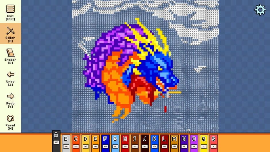 Скриншот 1 из Pixel Cross Stitch: Color by Number - Mythical Monsters Pack
