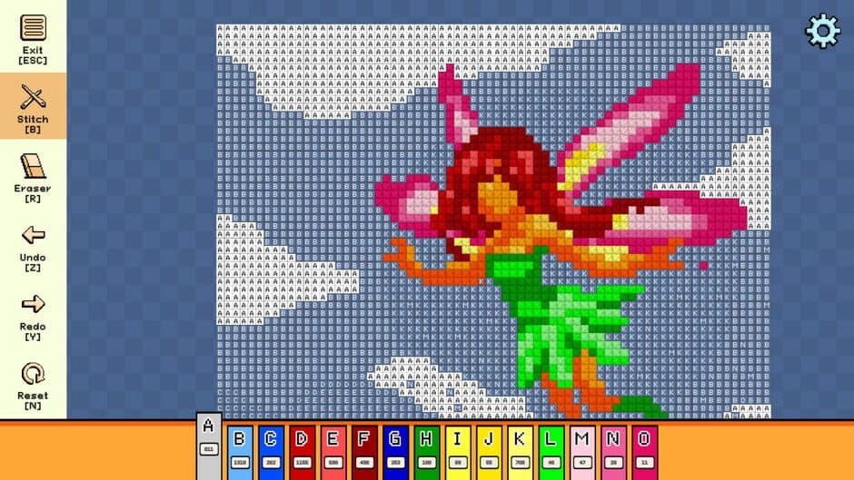 Скриншот 1 из Pixel Cross Stitch: Color by Number - Mythical Monsters Pack 2