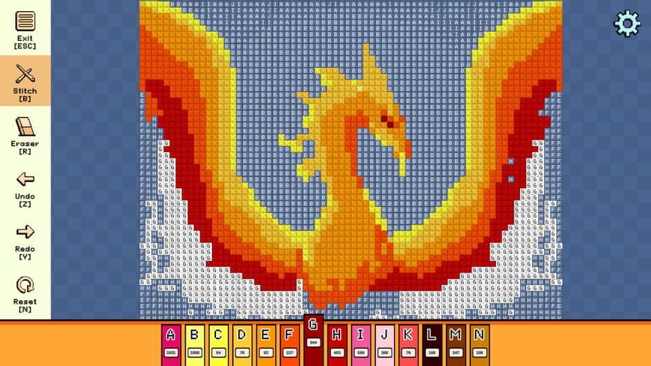 Скриншот 2 из Pixel Cross Stitch: Color by Number - Mythical Monsters Pack