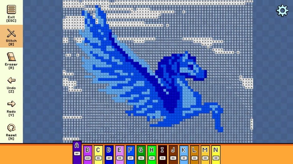 Скриншот 3 из Pixel Cross Stitch: Color by Number - Mythical Monsters Pack