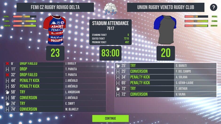 Скриншот 1 из Rugby Tycoon Rugby Rovigo Delta