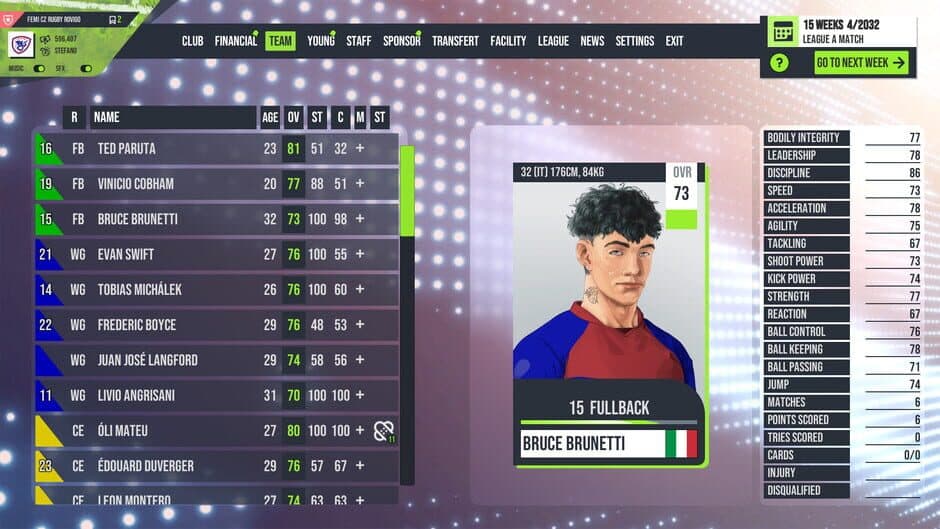 Скриншот 2 из Rugby Tycoon Rugby Rovigo Delta