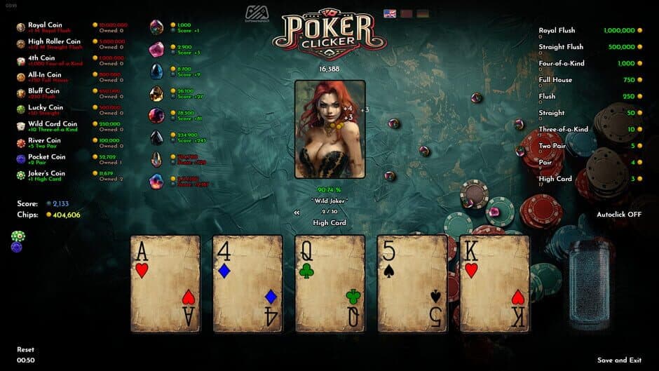 Скриншот 1 из Poker Clicker