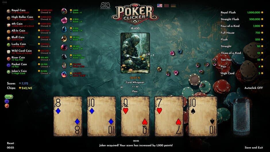 Скриншот 2 из Poker Clicker