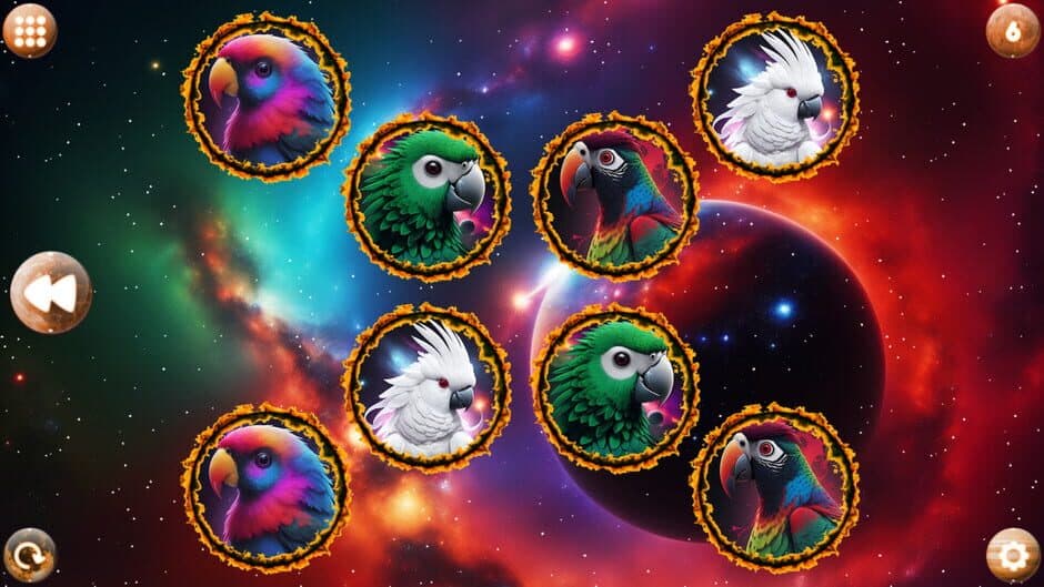 Скриншот 3 из Space Memory: Parrots