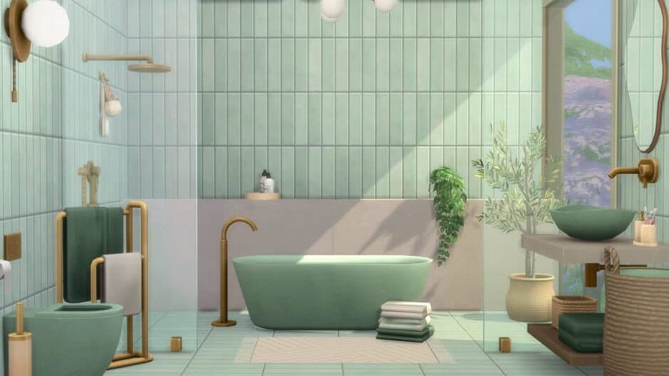 Скриншот 2 из The Sims: 4 Sleek Bathroom Kit