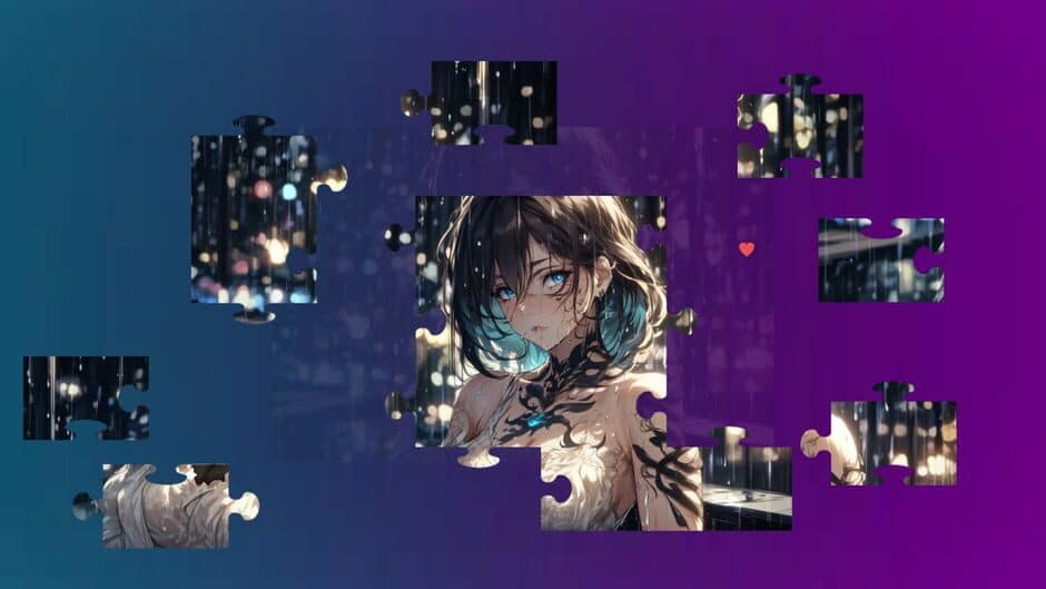 Скриншот 4 из Beautiful Anime Puzzles: Rainy Days
