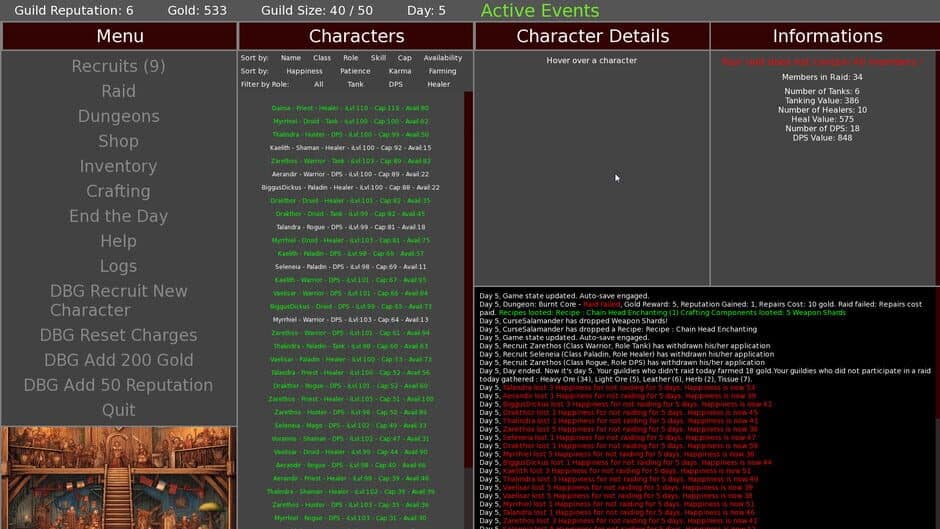 Скриншот 1 из Heroes' Call: A Casual Mmo Guild Sim