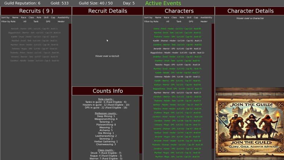 Скриншот 5 из Heroes' Call: A Casual Mmo Guild Sim