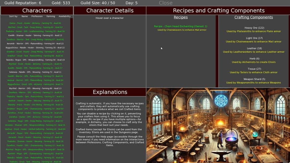 Скриншот 3 из Heroes' Call: A Casual Mmo Guild Sim