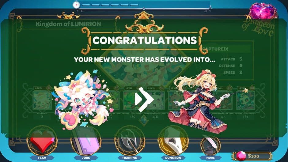 Скриншот 6 из Dungeon of Love: Catch Monsters to Make a Perfect Anime Girlfriend