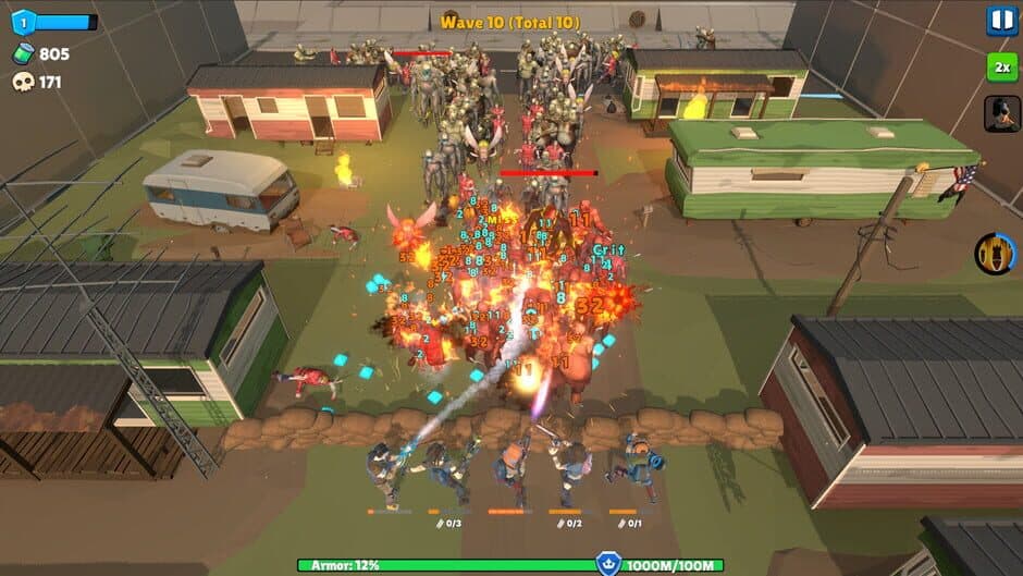 Скриншот 3 из Idle Zombie Wave: Survivors