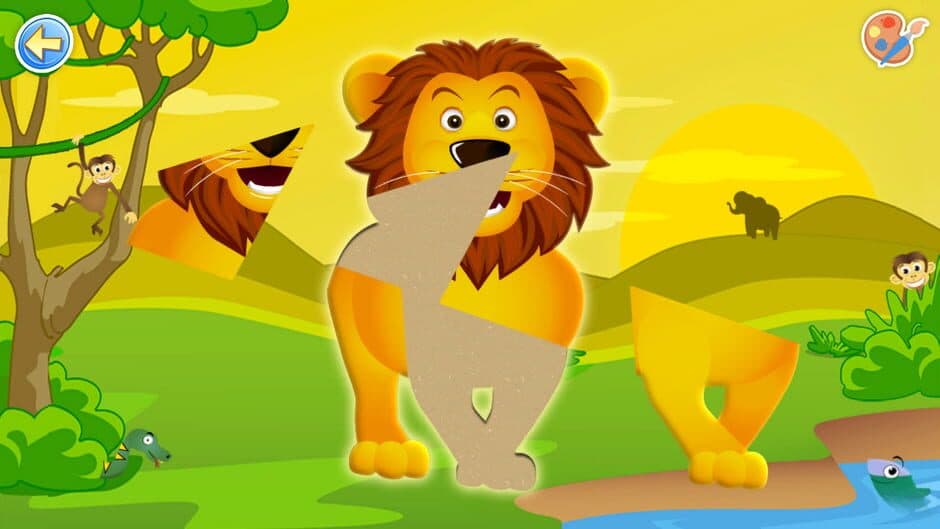 Скриншот 1 из Puzzles & Colors: Games for Kids - Savanna Animals