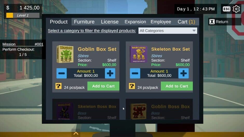 Скриншот 1 из Figurine Shop Simulator