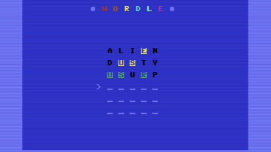 Скриншот 1 из Wordle for Commodore 64
