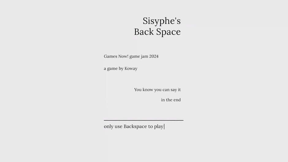 Скриншот 1 из Sisyphe's Backspace