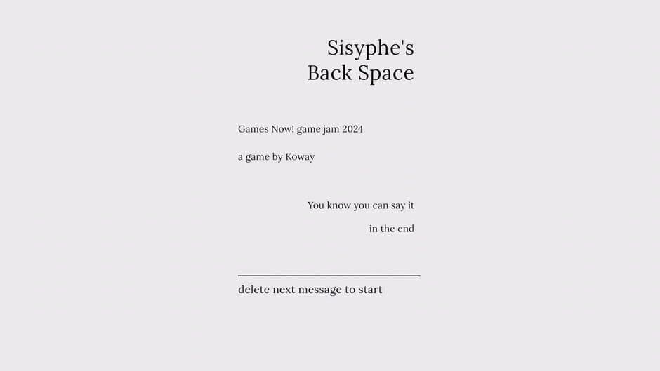 Скриншот 2 из Sisyphe's Backspace