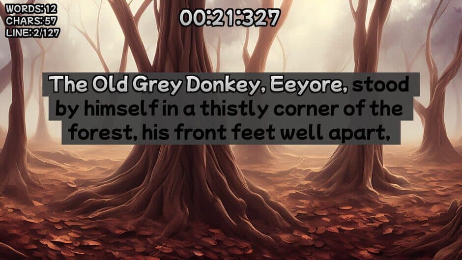 Скриншот 1 из Winnie the Pooh's Book Writing Speedrunner