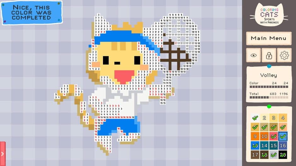 Скриншот 1 из Coloring Cats: Sports With Friends