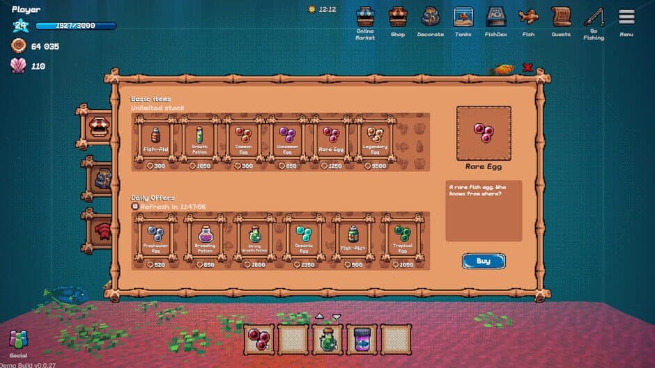 Скриншот 4 из Tiny Aquarium: Social Fishkeeping