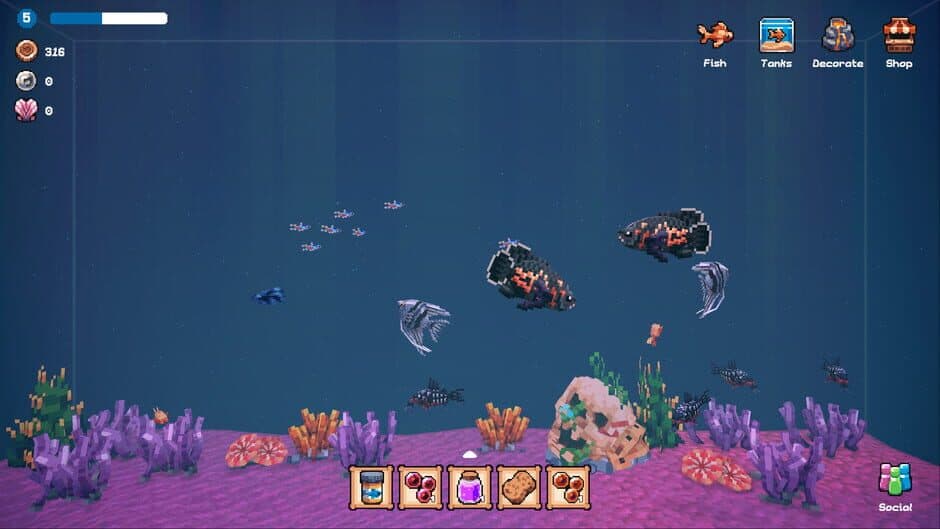 Скриншот 2 из Tiny Aquarium: Social Fishkeeping