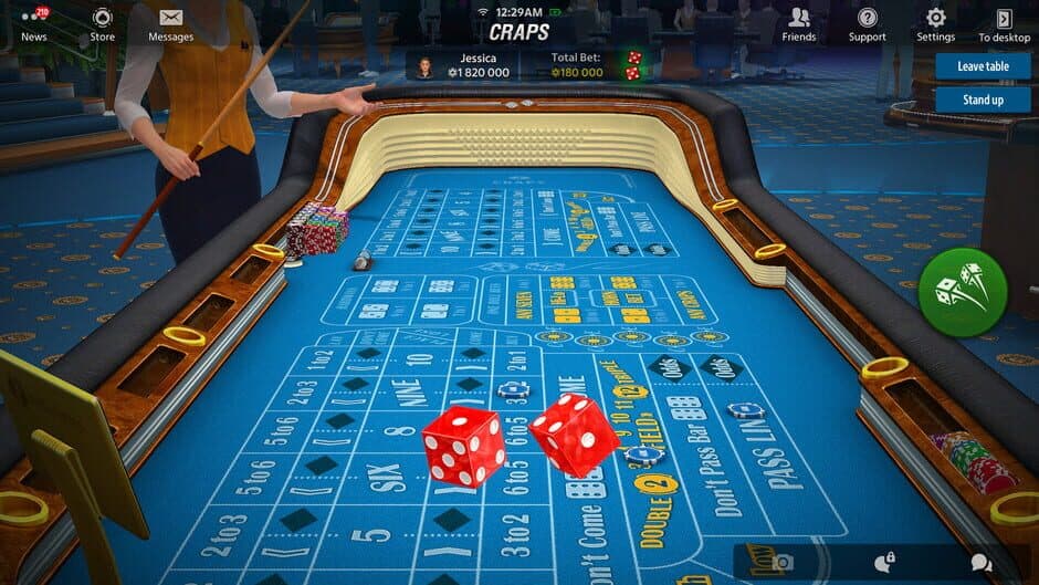 Скриншот 1 из Vegas Craps by Pokerist
